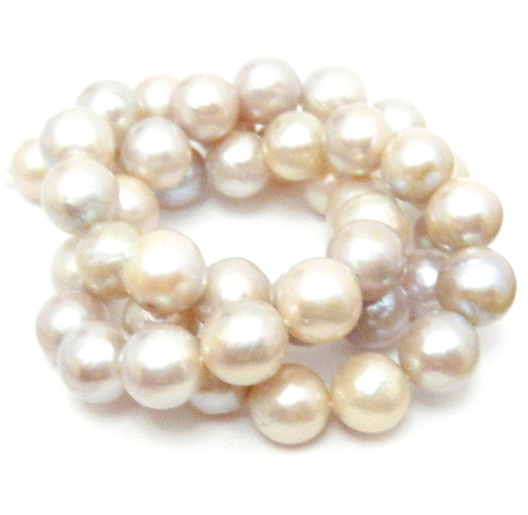 Pale Rose Pink 9-9.5mm Round Pearls